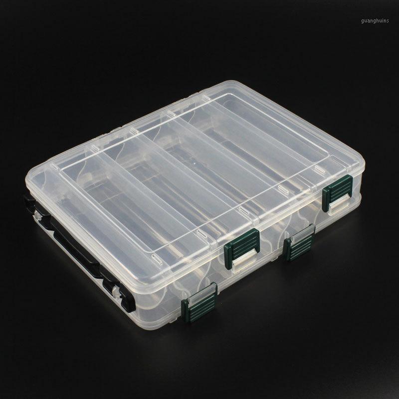 

Fishing Tackle Box Bait Lure Hooks Box Bait Storage Case 10/14 Compartment Fishing Tool Tackle Accessories1
