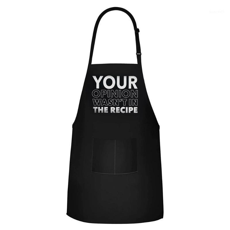 

YOUR OPINION Two Pockets Cooking Kitchen Apron For Woman Chef Waiter Cafe Shop BBQ Hairdresser Aprons Bibs Kitchen Accessory1