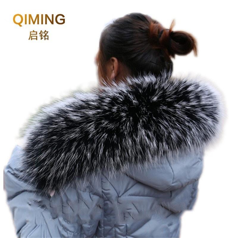 

Fashion Shawl Sweater Coat Collar Scarves Luxury Raccoon Fur Neck Cap Winter Real fur collar and Scarves Women's Scarf L52