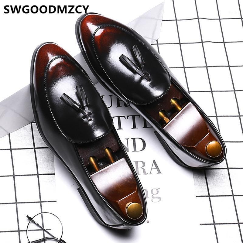 

Loafers Men Dress Shoes Men Party Shoes Coiffeur Italian Brand Formal Leather For Big Size 48 Sepatu Slip On Pria Buty1, Black