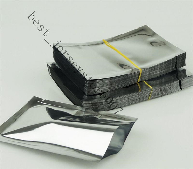 

Wholesale 16*24cm 100pcs/lot aluminum foil flat plastic bag22020 packing pocket-silver mylar plastic coffee bean storage sack food bag 2021w