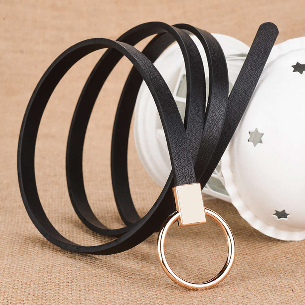 

Women's knotted belt women's simple decoration with skirt dress black Korean casual thin belt