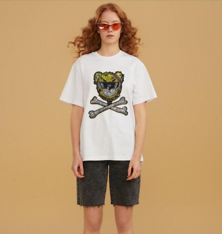 

Diamond Rock-style Top Hot Shirt t of Women in the T-shirt Shape 2021 New Beautiful Tshirt 52ue, As shown