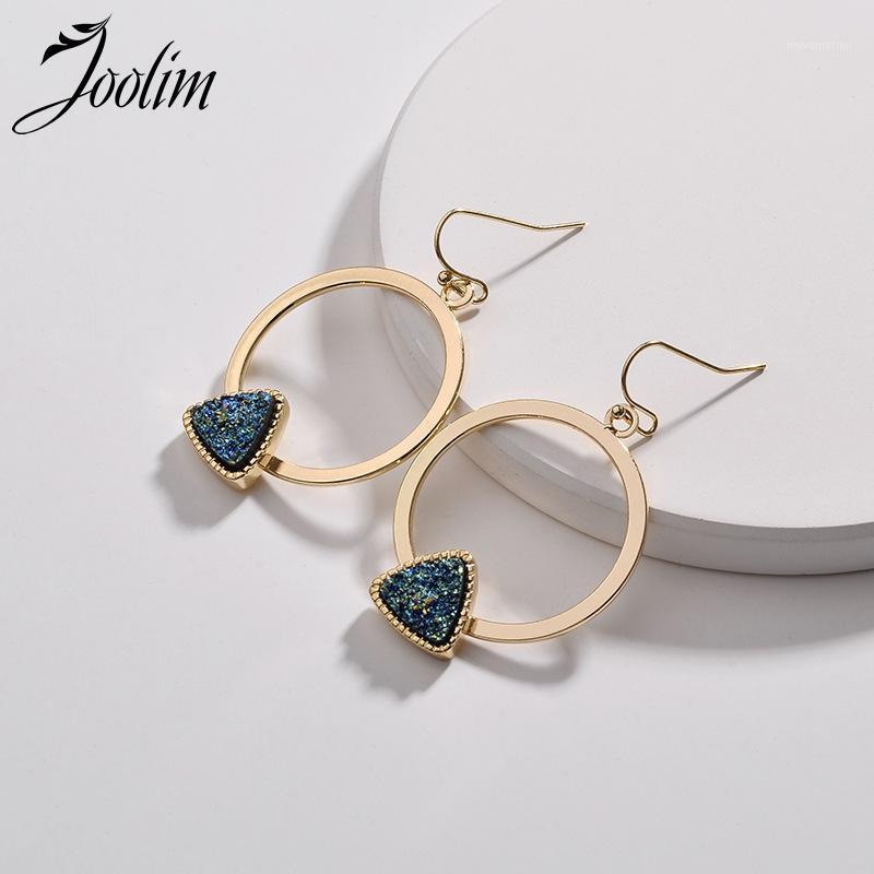 

Joolim Jewelry Wholesale/Druzzy Triangle Hoop Earring Dangle Earring1