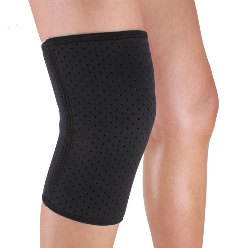 

Seamless Sewing Breathable Sports Men Knee Strap Brace Pad Guard Protector Pads Elastic kneepad Black