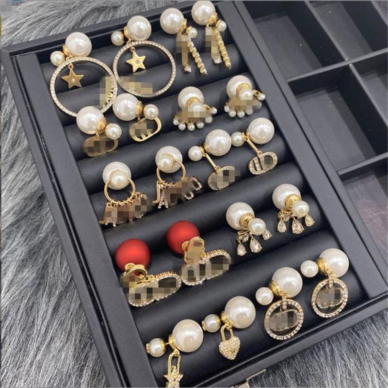 

New star same Pearl Earrings female letters burst love pearl earrings female