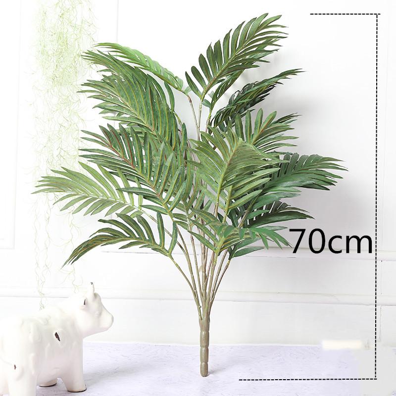 

70cm 21Heads Large Tropical Palm Tree Green Plant Branch Silk Palm Leaves Faux Monstera Bouquet for Home Bonsai Decoration