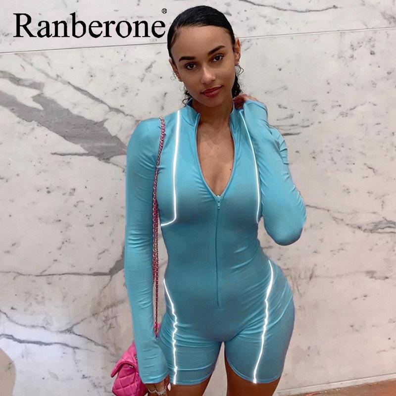 

Jumpsuit Women Fashion Playsuit Full Sleeve Zipper Reflective Patchwork Yoga Set Running Leggings Sport Tights Bodysuits1, Black