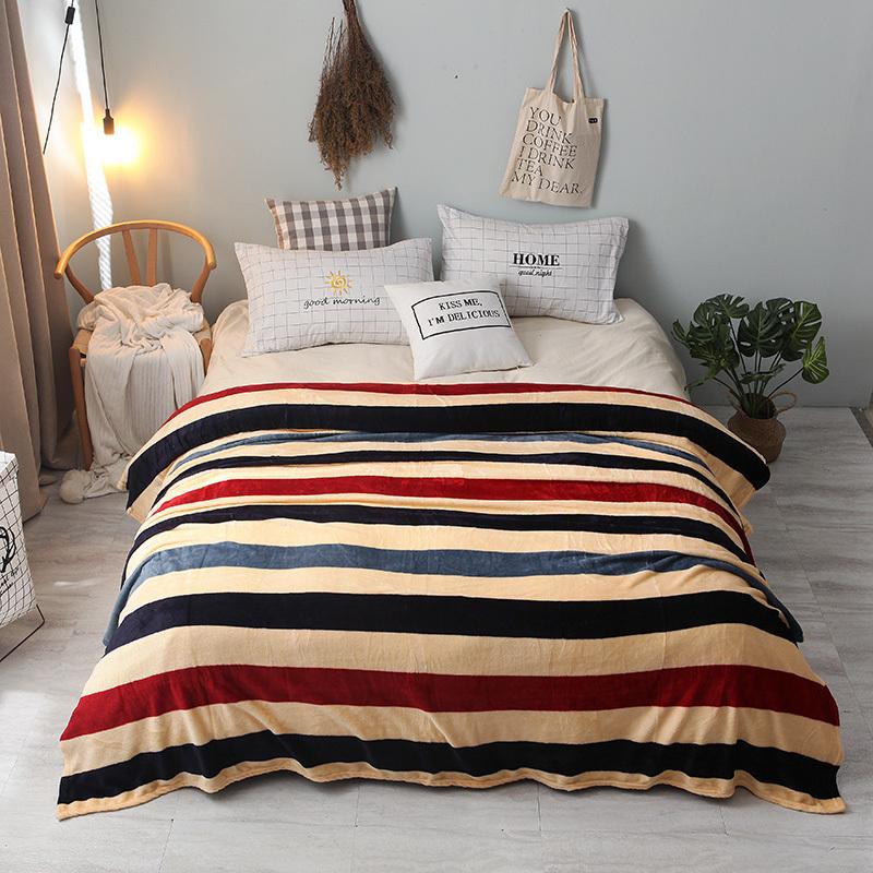 

Soft Cozy Home Flannel Blanket Multifunctional Sofa Bed Cover Blanket Office Nap Warm Flat Bed Sheet Linen