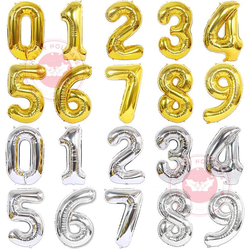 

number balloons big digital balloon aluminum film balloon 40inch super large gold silver rose gold aluminum foil helium balloons