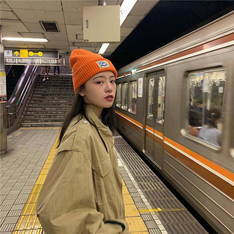 

Fashion Autumn Men Women Hats Crochet Knit Oversize Baggy Slouchy Beanie Warm Winter Hat Ski Cap Woman's Woolen Hats Hot, Black