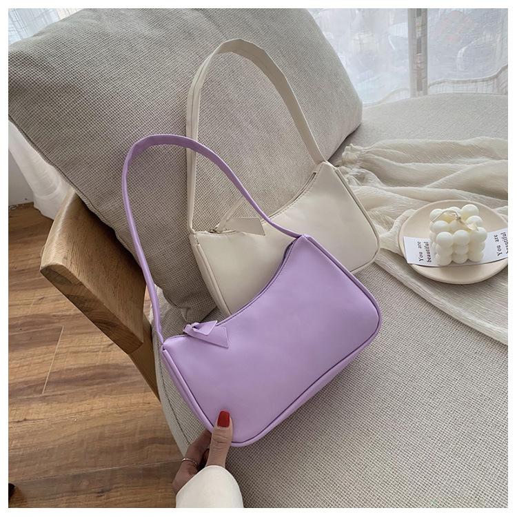 

Bags for Women 2021 Fashion Lady Handbag Soft Leather Underarm Bag Casual Retro Mini Shoulder Bag PU Lady Handbag Zipper, Black