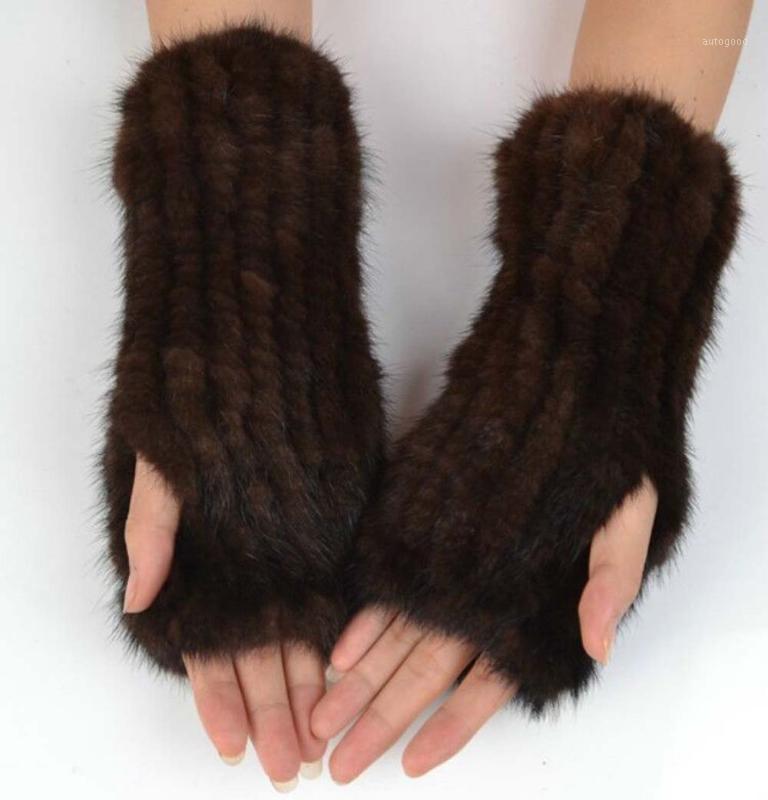 

Five Fingers Gloves Women's Real Fashion Brown Warm Soft Winter1