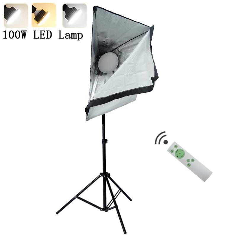 

Photography Continuous Lighting Kits 220V 100W LED Fill Lamp with Lighting Softbox Light Stand Tripod Photo Studio Accessories