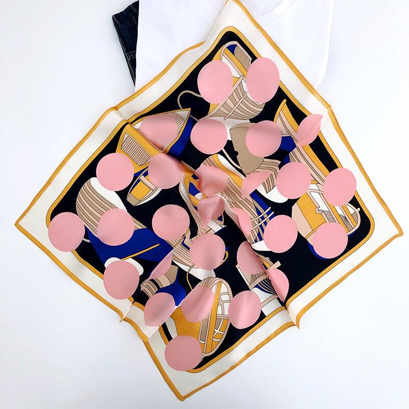 

New 2020 Hijab Winter Brand 100% Mulberry Silk Scarf Small Square Hot Fashion Female Poncho Scarves Bandana Foulard