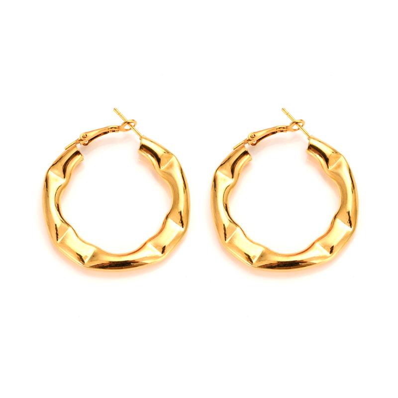

European American Fashion gift Gold Color women girls big Hoop Earrings High Quality Earrings Statement wedding gift