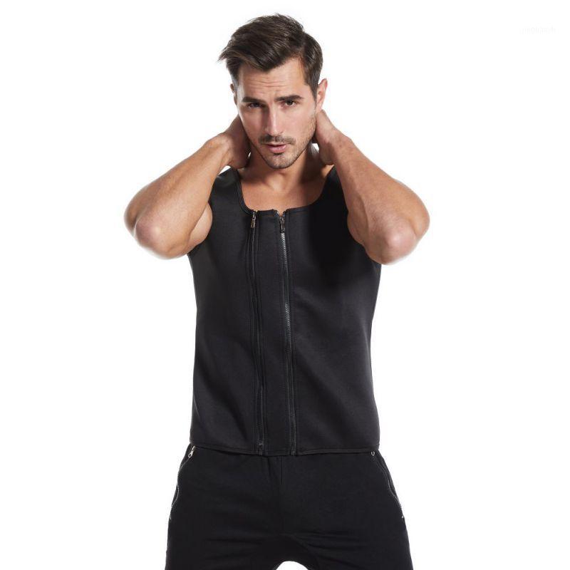 

Balight Sportwear Man's T-shirt Slimming Sweat Vest Body Shaper Workout Two Zippers Men's Sports Top Shapewear Slimming Belt1, Black