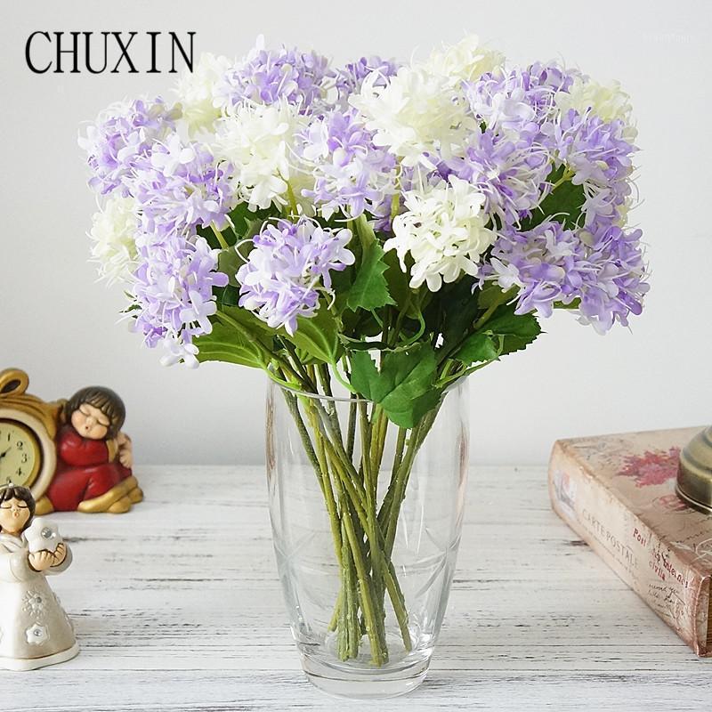 

38cm 2 head eve fog flower artificial silk fake flower DIY home hotel table decoration photography props Wedding Scene layout1, White