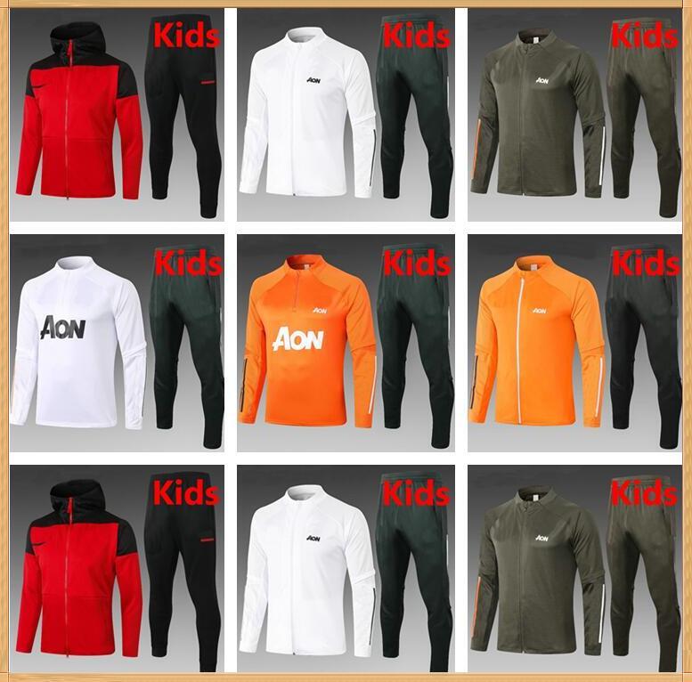

2020 RASHFORD POGBA B.FERNANDES kids survetement jacket Training suit soccer tracksuits 2021 Children tracksuit set, Beige
