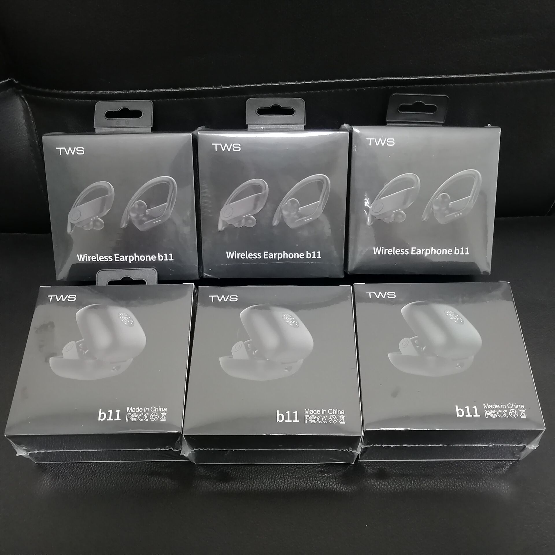 

B11 TWS Bluetooth Earphones Led Digital Display 5.0 Wireless Headphones Waterproof 8D Stereo Earbuds Sport Headsets, Black