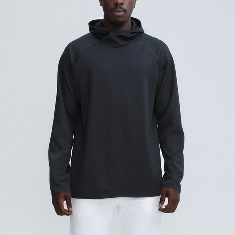 

Men's Autumn Winter Hooded Sports Sweater Long Sleeve Outdoor Leisure Sportswear Running Shirt Gym Exercise Fitness Clothes Top, Black