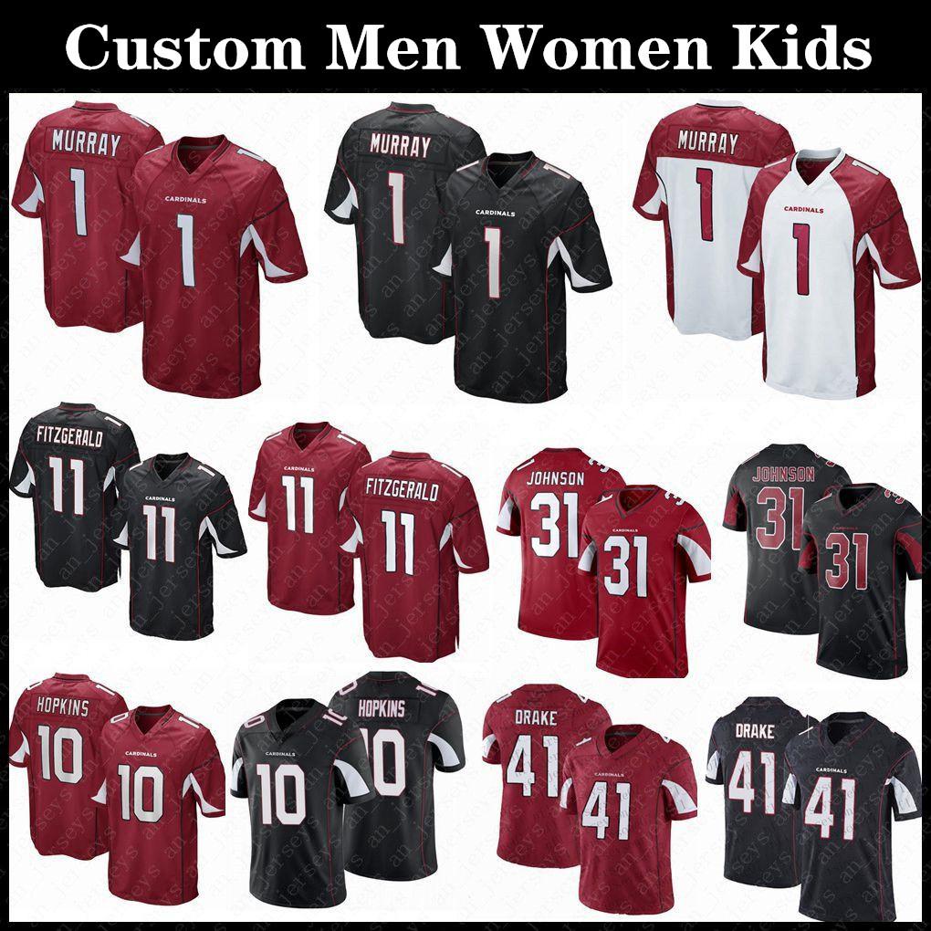 

10 DeAndre Hopkins Arizona Custom Men Women Kid Football jersey Cardinal 11 Larry Fitzgeral 1 Kyler Murray 41 Kenyan Drake 13 Kirk, Shown