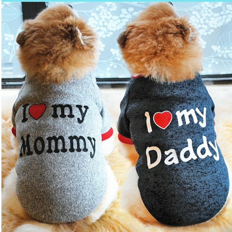 

Pet Dog Cotton Hoodies Sweater Thickened Soft Breathable Comforatble Pets Fleece Jacket Dogs Hoodies For Small and Medium Dog, Dark blue for daddy