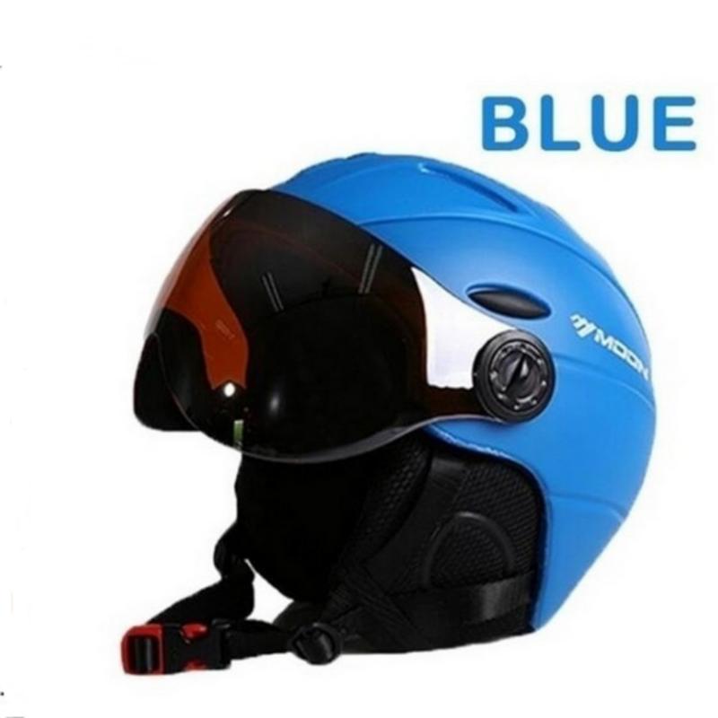

Ski Helmet Half-covered Snow Sports Snowboard Skiing Helmet with Goggles Safety Protective Equipment, Blue