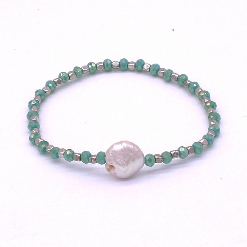 

Shell bracelet fashion pearl shell crystal elastic bracelet handmade beaded alloy beads charm bracelets for women jewelry gifts