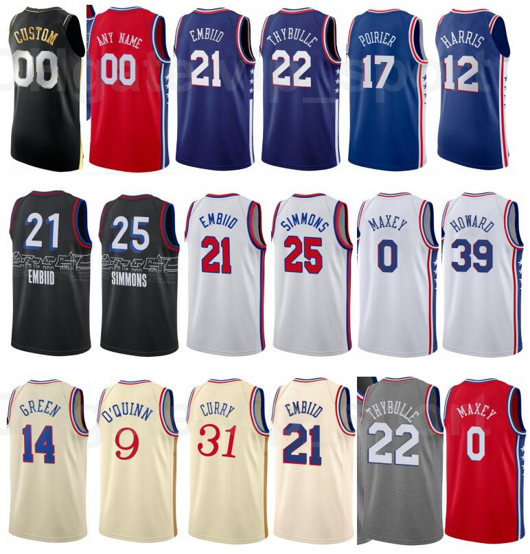 

City Earned Print Basketball Danny Green Jersey Tobias Harris Joel Embiid Georges Niang Tyrese Maxey Seth Curry Andre Drummond Matisse Thybulle Furkan Korkmaz, White