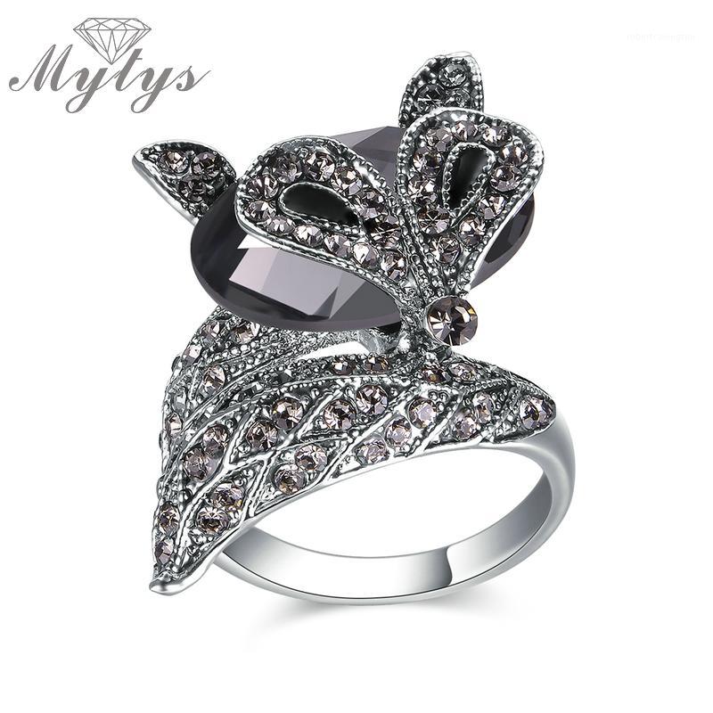 

Cluster Rings Mytys Brand Original Design Ring Fashion Animal Marcasite Lady Jewelry Accessory Gift R18581