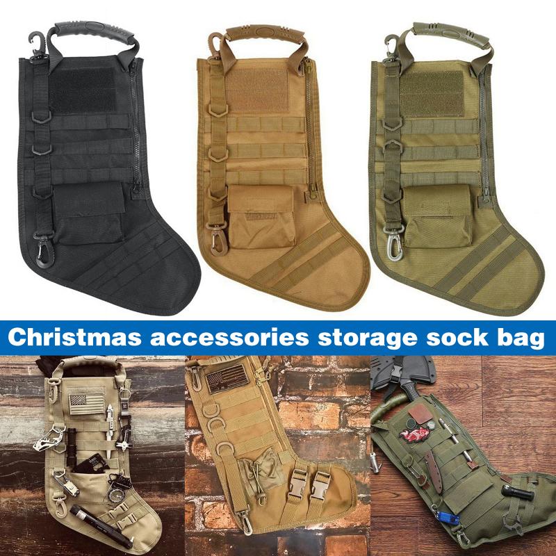 

Newest Strategical Christmas Stocking Accessories Storage Bag Outdoor Sports Pendant, Green