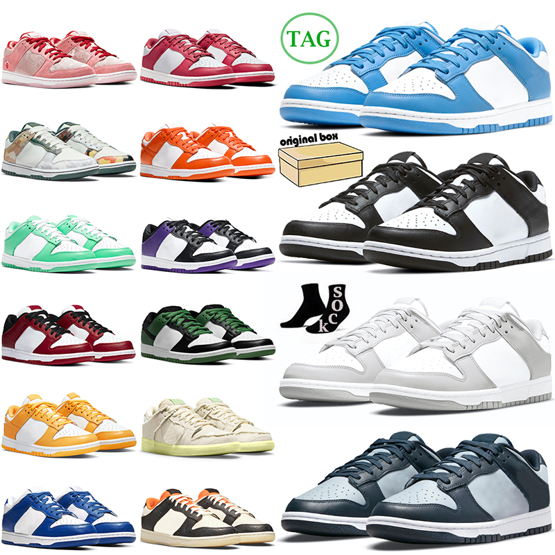 

Wholesale With Box men women designer sneakers panda unc casual shoes white black grey fog team green mens womens sports trainers walking jogging, #38