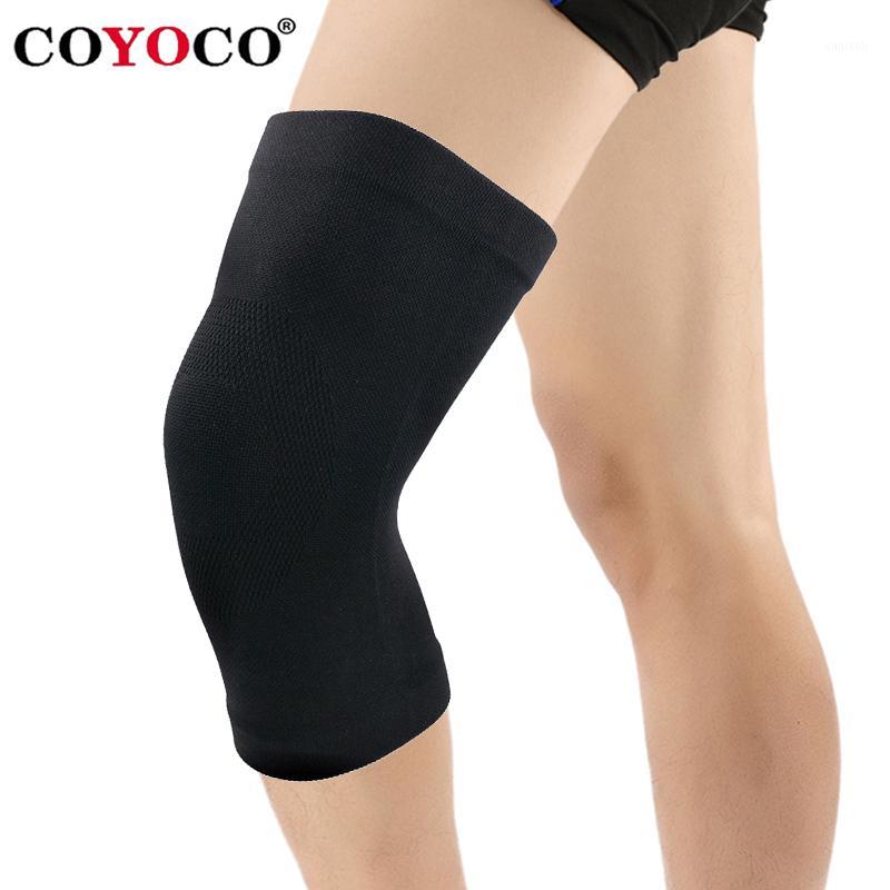 

1 Pair High Elastic Sport Knee Pad Support COYOCO Pressure Reducing Ring Kneepads Summer Air Conditioning Room Thin Warm Black1, Brown