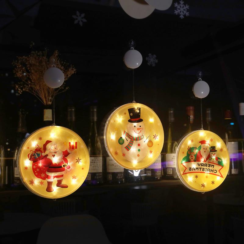 

Festival Atmosphere LED Lamp String Merry Christmas Words Household Energy Saving Coloured Lights With Hanging Ring