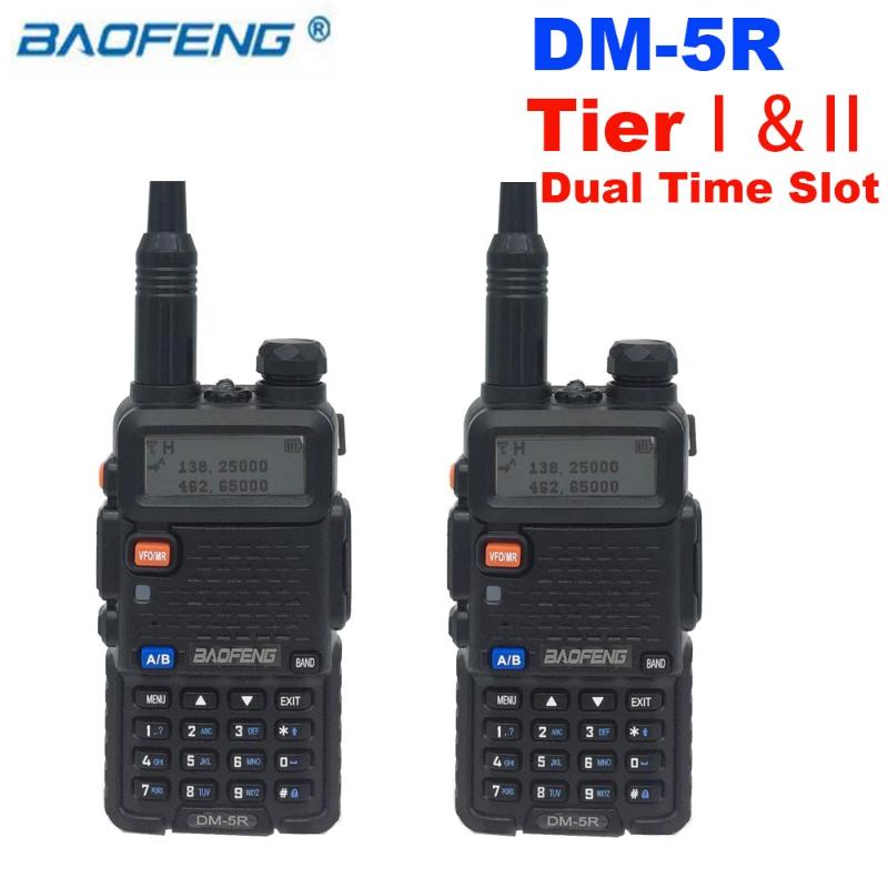 

New Baofeng DM-5R DMR Digital Walkie Taklie Tier I Tier II VHF UHF Dual Band Ham Transceiver Amateur Two Way Radio 2000mAH 2PCS