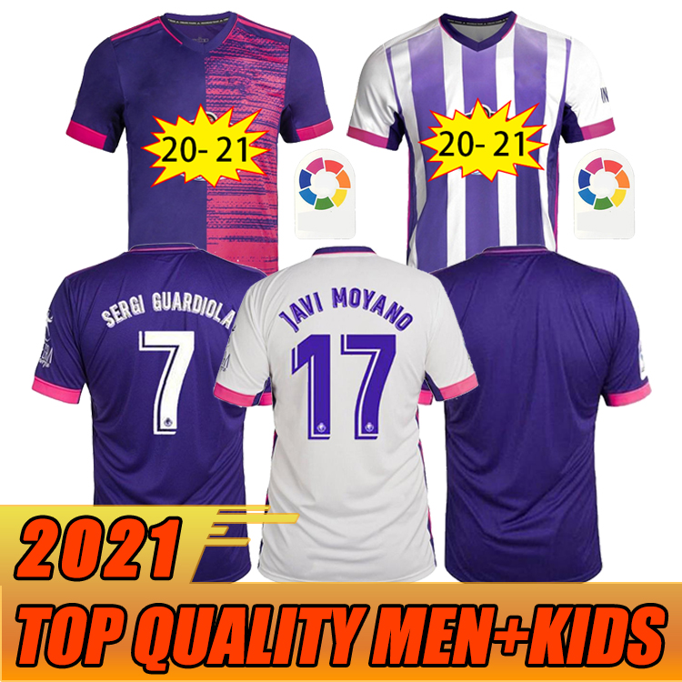 

2021 Real Valladolid Soccer Jersey Óscar Plano FEDE S. R. Alcaraz oo Sergi Guardiola camisetas de fútbol men kids Football Shirt, Away adult suit patch