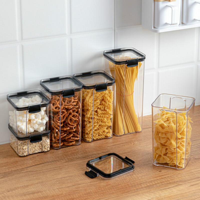 

460-1800ml Kitchen Sealed Storage Bottle Container Coarse Cereals Grains Jar Bottle Fresh Pot Storage Sealing Box
