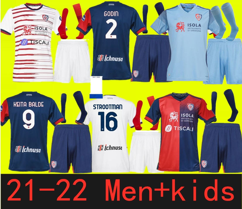 

Adults and kids 21 22 Cagliari Calcio soccer jerseys Centenary JOAO PEDRO limited edition NAINGGOLAN 2021 maglie da anniversary football shirt, White