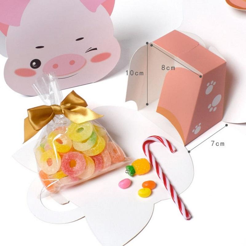

10pcs Party Cookie Box Baby Shower Candy Box Treat Kids Birthday Paper Boxes for Packaging