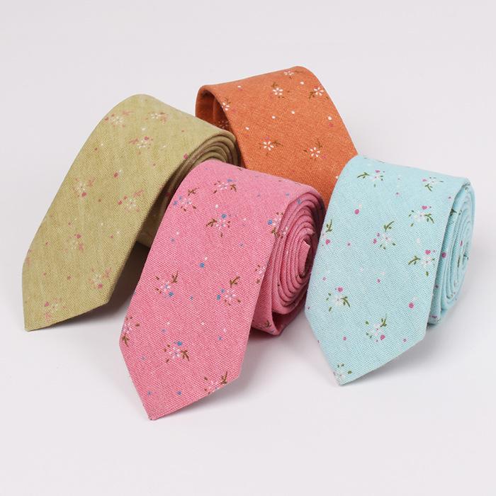 

New 6.5cm Leisure Tie for Men's Floral Necktie Casual Suit Bowknots Ties Male Cotton Skinny Slim Ties