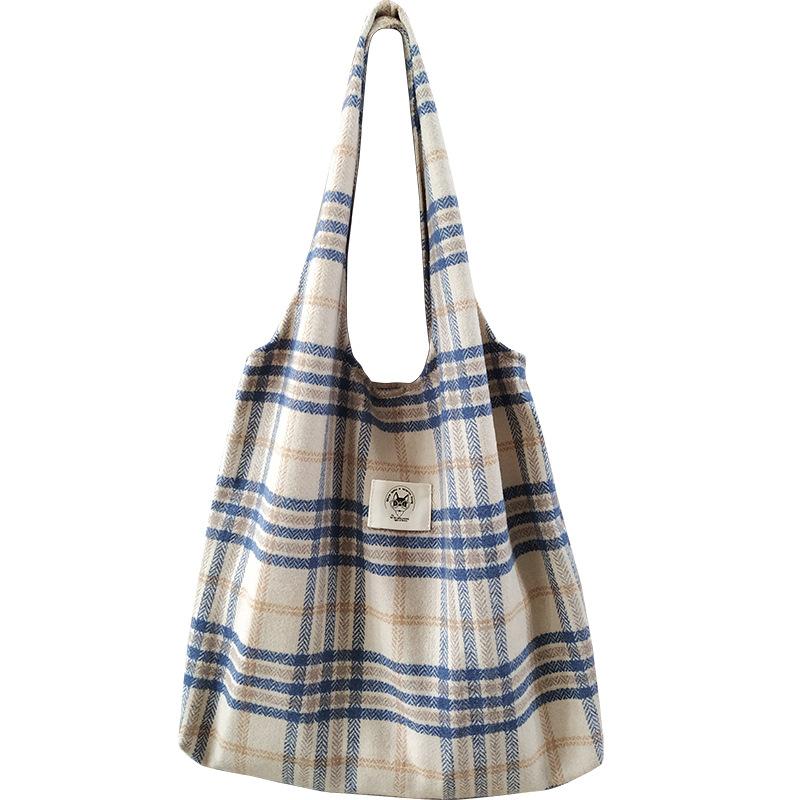

New Original Vintage Women Shoulder Bags Fashion Ladies Shopping Bag Retro Plaid Handbags Female Tote Casual Girl Handbag