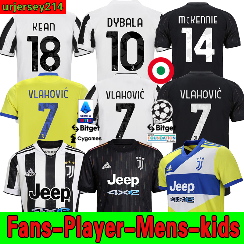 

21 22 VLAHOVIC juventus soccer jersey 2021 2022 DYBALA MORATA CHIESA McKENNIE LOCATELLI Top football kit shirts chiellini bonucci Kits Men Kids sets uniforms tops, Home