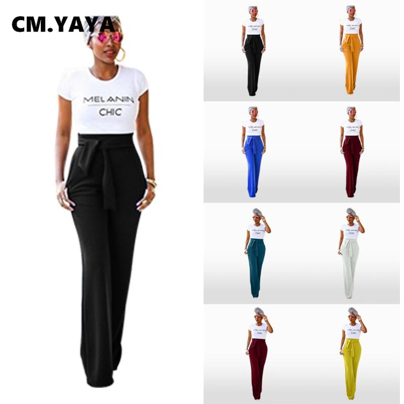 

CM. Autumn Spring With Sashes Women Straight Pants High Waist Trousers High Street Jogger Pants Sweatpants, Orange