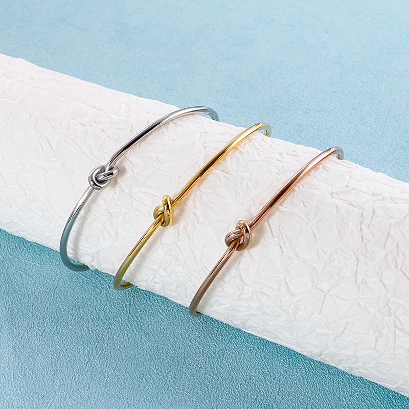 

Fashion Wire Bracelets Stainless Steel Round Weave Bracelets Jewelry For Women Men