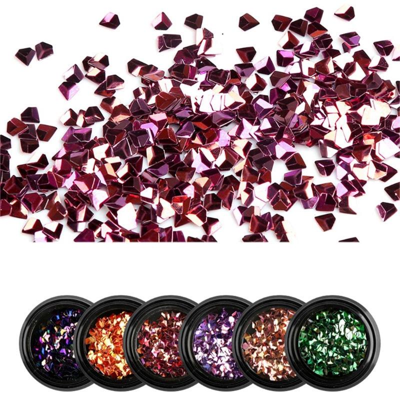 

1 Box 3D Diamond Nail Art Decorations Glitter Gold And Silver Rhinestones For Nails 3D Crystal Stones DIY Design Manicure PD