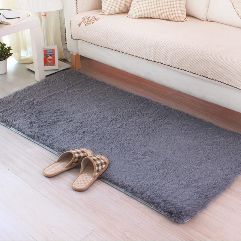 

Grey Carpet 50*160cm 80*160cm Coffee Rugs For Bedroom Kitchen Floor Sofa Bed Side Home Decorative Soft Long Hair Non-slip Mat, Blue