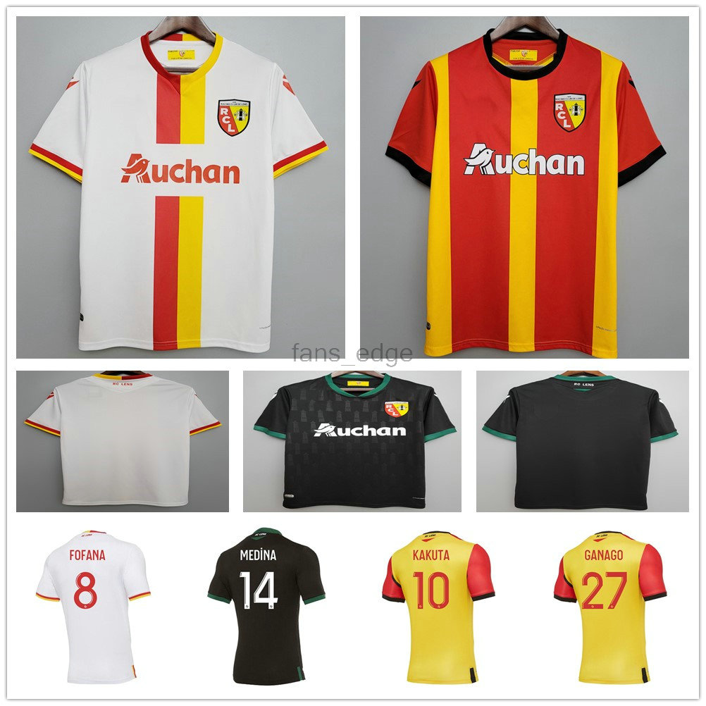 

20 21 RC Lens soccer jerseys away third FOFANA GANAGO Gradit Fortes Cahuzac Perez 2020 maillot de foot Camisa de futebol 3rd football Shirt, As picture men size s-xxl