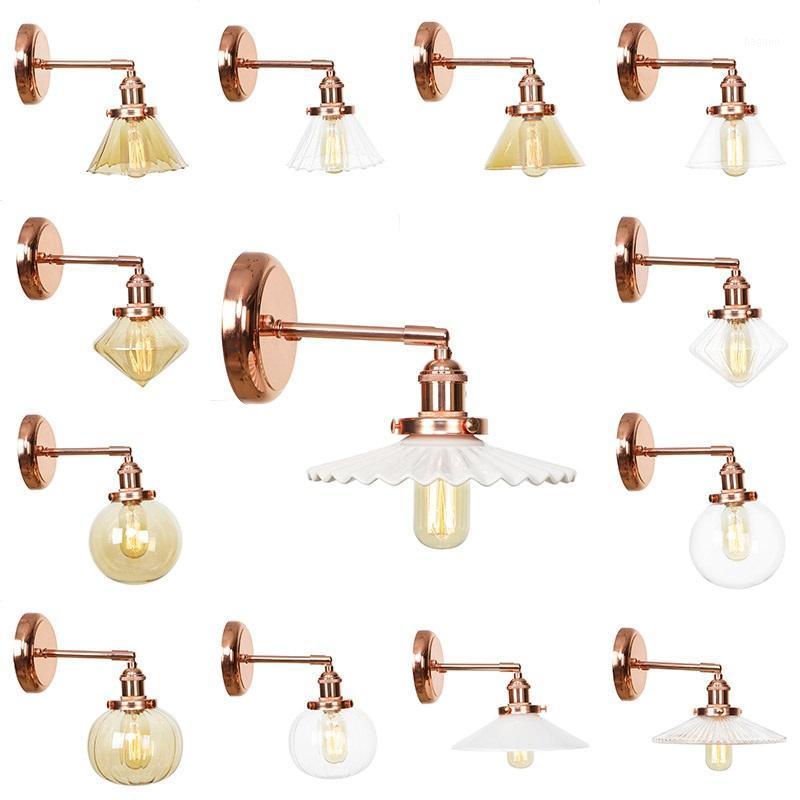 

IWHD Nordic Modern Rose Gold Wall Lamp Beside Bedroom Bathroom Mirror Stair Light Vintage Edison Wall Sconce LED Aplique Pared1