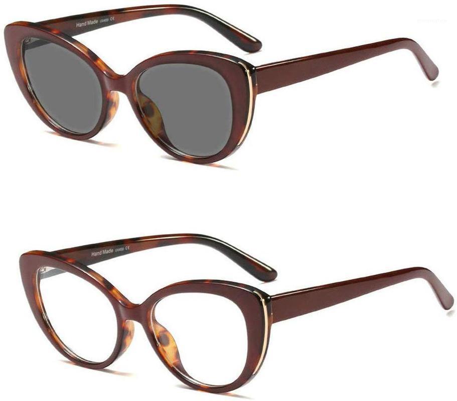 

2020 Fashion Small red Frame Cat Sunglasses Multi Focus Photochromic Reading Glasses Vintage Reading Glasses Eyeglasses FML1